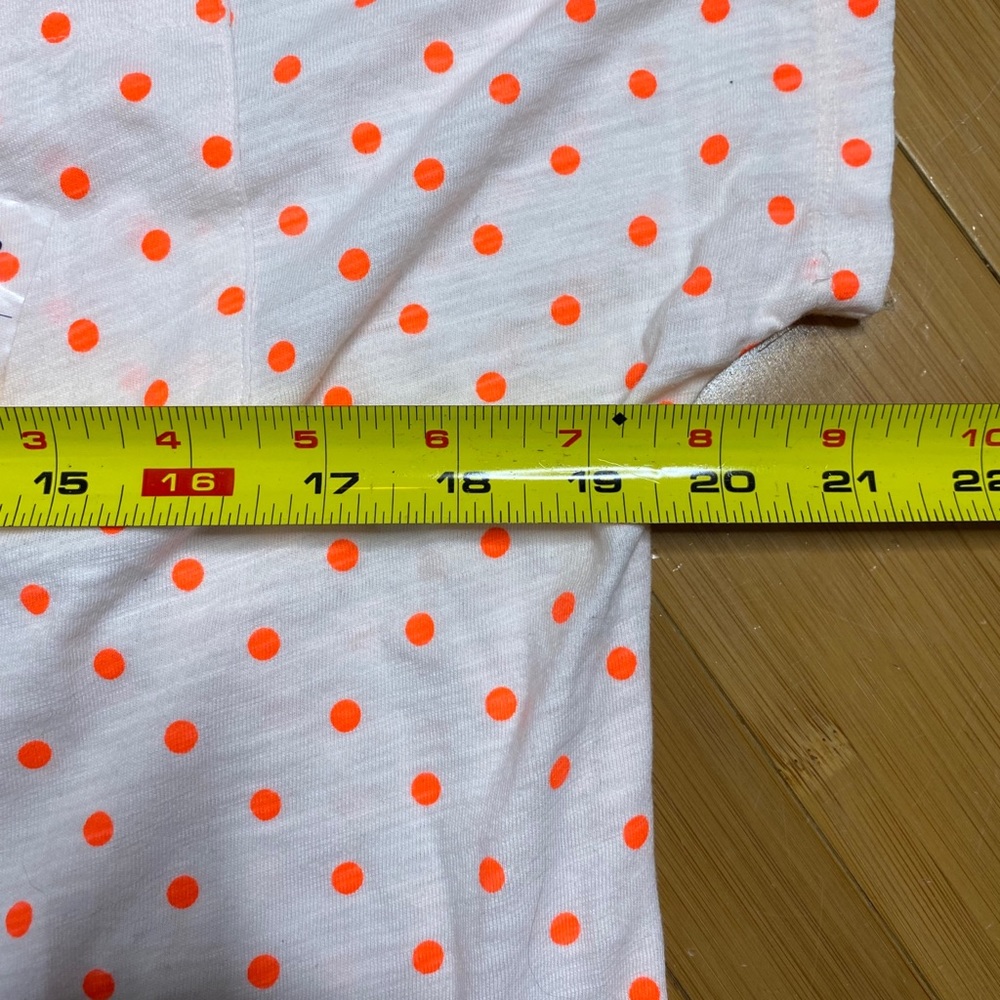 NWT Old Navy Slub Pocket Tee Orange Dots white L - Picture 6 of 7